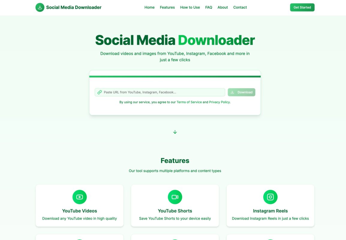 Social Media Post & Video Downloader Tool Script